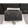 Chanel caviar all black medium size 25 flap bag