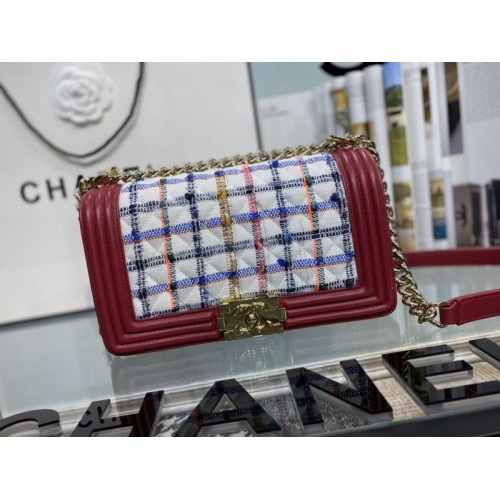 Chanel flap bag red 25cm