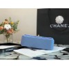 Chanel classic flap bag blue caviar leather 20cm