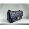Chanel 21K CF classic black lambskin gold hardware bag