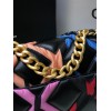 Chanel 19 colorful black leather 26cm