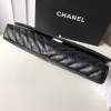 Chanel Palm print calfskin clutch