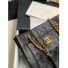 Chanel shopping bag calfskin gold hardware