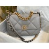Chanel 19 flap gray bag 26cm