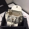 Chanel Grained Calfskin White Backpack AS1371