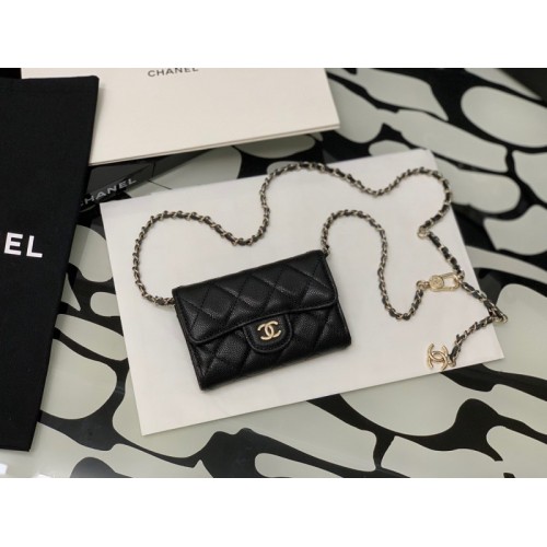 Chanel super mini black bag