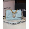 Chanel flap bag light blue 19 bag 26cm