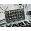 Chanel Boy Calfskin Blue Gold hardware 25cm