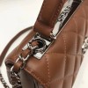 Chanel Trendy CC Flap Top Handle Tan Bag with Silver Hardware