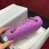 Chanel flapbag purple lambskin bag 20cm