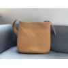Chanel Calfskin Hobo Bag Beige