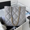 Chanel 22B tote 19 gray lampskin bag