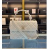 Chanel New Trendy White CC Flap Top Handle Bag