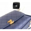 Chanel SHOULDER BAG Calfskin Blue