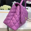 Chanel Coco Handle Purple Caviar Large Bag