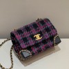 Chanel Tweed Gold Hardware Flap Bag