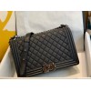 Chanel Le Boy Caviar Black Hardware 28cm Bag