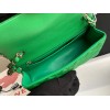 Chanel Caviar Green Silver Flap Bag 20cm