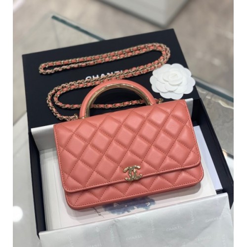 Chanel woc small handle orange bag