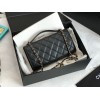 Chanel Flap Phone Holder With Chain Black Bag