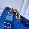 Chanel Flap Grained Calfskin Bag Blue AS0062