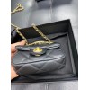 Chanel handle flap bag gold