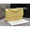 CHANEL 1112 Yellow 2.55 Lampskin Flap 25cm Bag