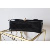 Chanel 22k Patent Calfskin & Gold-Tone Metal Black Bag