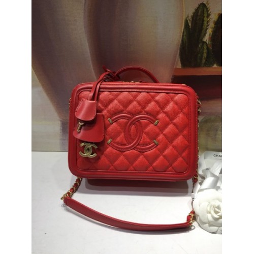 Chanel Vanity Bag Red 93343