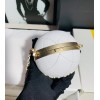 Chanel White Metal Leather Basket Ball