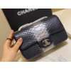 Chanel Classic Black White Python Mini Bag