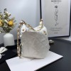 Chanel Crumpled Lambskin Mini Hobo Bag White