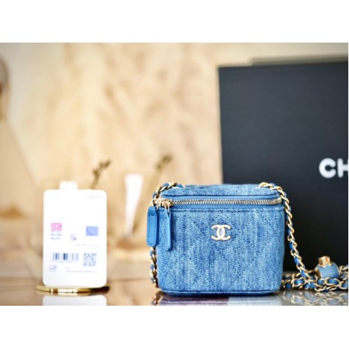 Chanel mini box denim bag