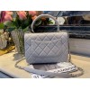 Chanel Trendy Gray CC Flap Top Handle Bag