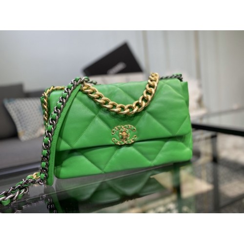 Chanel 19 Flap Bag Green 30cm