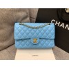 CHANEL 1112 Blue 2.55 Lampskin Flap 25cm Bag