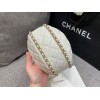 Chanel white lambskin pouch with chain bag