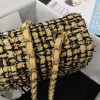 Chanel tweed classic yellow flap bag 25cm