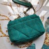 Chanel tweed canvas blue 30cm
