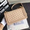 Chanel Lambskin Medium Boy Bag A67086 Beige 2017 VS02723