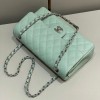 Chanel CF flap mint green grain leather 25 bag