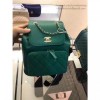 Chanel Grained Calfskin Backpack Green A93748 VS03992