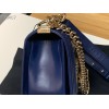 Chanel Leboy Blue Flap Bag 25cm