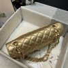 Chanel Gold Lambskin Medium Classic Double Flap Bag