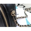 Chanel 22A Mini Vanity Caviar Black Leather Bag