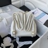 Chanel white calfskin backpack