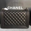 Chanel 28cm New Medium Boy Lambskin Handbag silver&gold