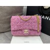 Chanel Tweed Pink Flap Bag 25cm