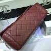CHANEL 1112 Maroon Red Size 33cm Lambskin Leather Flap Bag With Gold / Silver Hardware