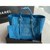 Chanel 2023 Maxi Shopping Tote Blue Bag